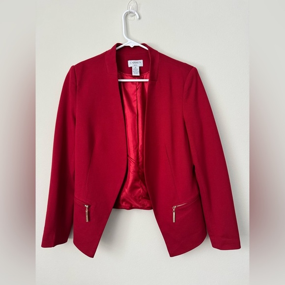 Carmen Marc Valvo Jackets & Blazers - CARMEN Marc Valvo, Red Bussines Casual Jacket